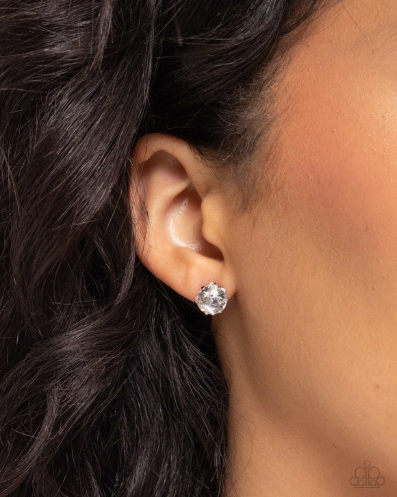 Breathtaking Birthstone White ✧ Post Earrings