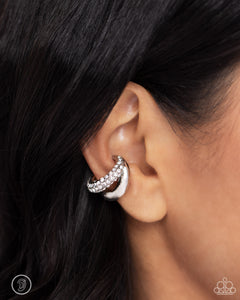 Earrings Ear Cuff,White,Sizzling Spotlight White ✧ Cuff Earrings