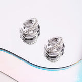 Sizzling Spotlight White ✧ Cuff Earrings