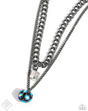 Flair for the Fierce Blue ✧ Iridescent and UV Rhinestone Necklace
