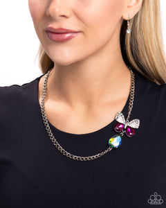 Butterfly,Multi-Colored,Necklace Short,New,UV Shimmer,Fluttering Finesse Multi ✧ Butterfly UV Necklace
