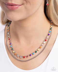 Iridescent,Multi-Colored,Necklace Short,Delicate Dame Multi ✧ Iridescent Necklace