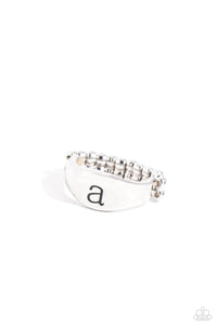 Initial,Ring Skinny Back,Silver,Monogram Memento - A Silver ✧ Ring