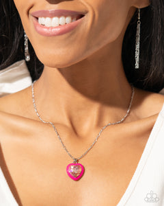 Hearts,Necklace Short,Pink,Valentine's Day,Heartfelt Hope Pink ✧ Heart Necklace