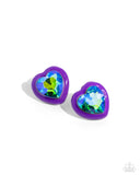 Heartfelt Haute Purple ✧ Heart UV Post Earrings