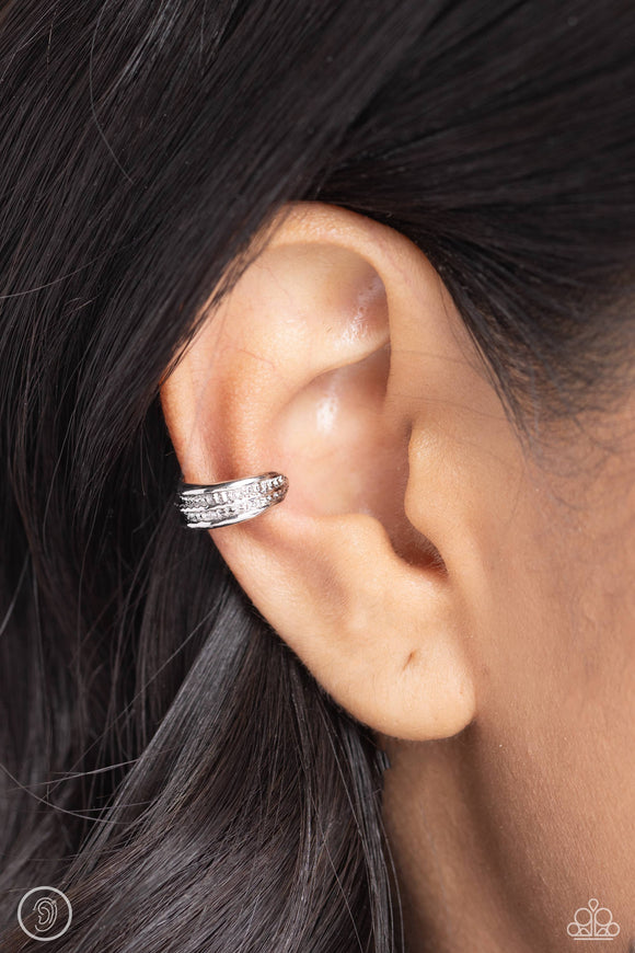Serrated Season Silver ✧ Cuff Earrings