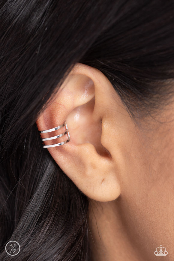 Metro Mashup Silver ✧ Cuff Earrings