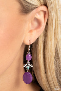 Amethyst,Earrings Fish Hook,Purple,Turquoise,Creative Cascade Purple ✧ Earrings