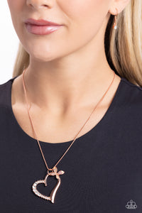 Butterfly,Copper,Hearts,Iridescent,Necklace Short,Valentine's Day,Half-Hearted Haven Copper ✧ Iridescent Butterfly Heart Necklace