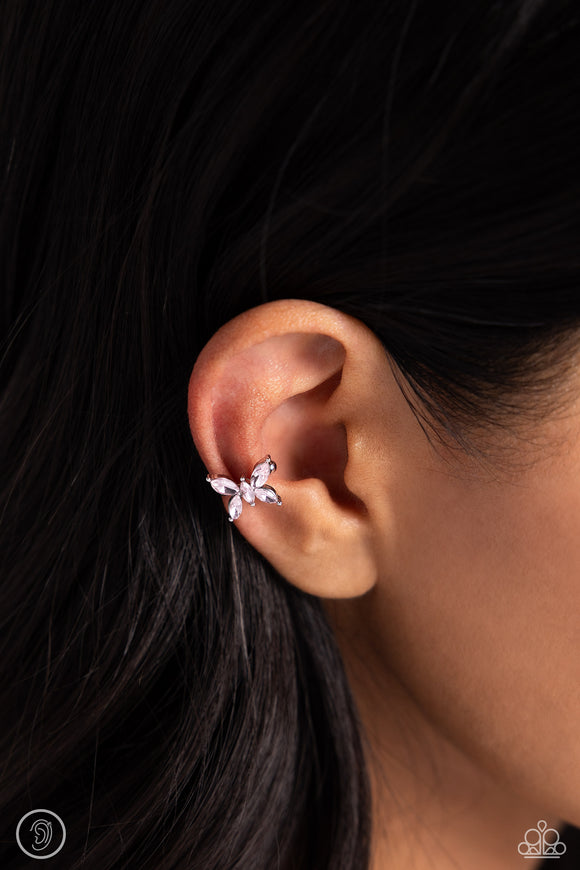 Aerial Advancement Pink ✧ Butterfly Cuff Earrings