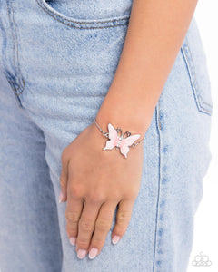 Bracelet Sliding Bead,Butterfly,Light Pink,Pink,Aerial Adornment Pink ✧ Sliding Bead Bracelet