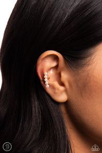 Earrings Ear Cuff,Gold,New,White,CUFF Love Gold ✧ Cuff Earrings