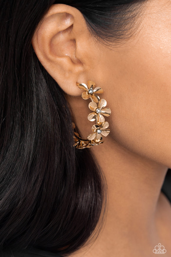 Floral Flamenco Gold ✧ Hoop Earrings