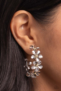 Earrings Hoop,Gold,Silver,Floral Flamenco Silver ✧ Hoop Earrings