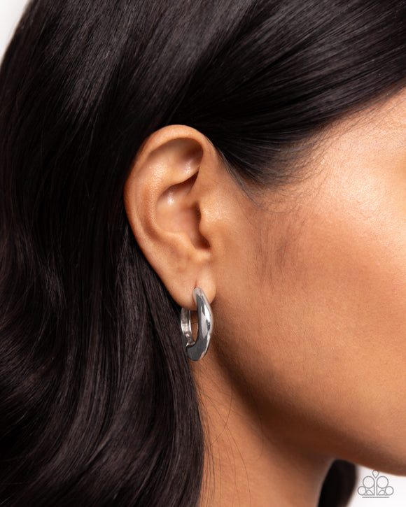 Monochromatic Makeover Silver ✧ Hinged Hoop Earrings