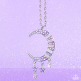 Lunar Landmark Purple ✧ Moon & Star Iridescent Necklace