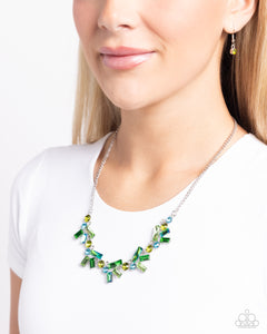 Blue,Green,Necklace Short,Serene Statement Green ✧ Necklace