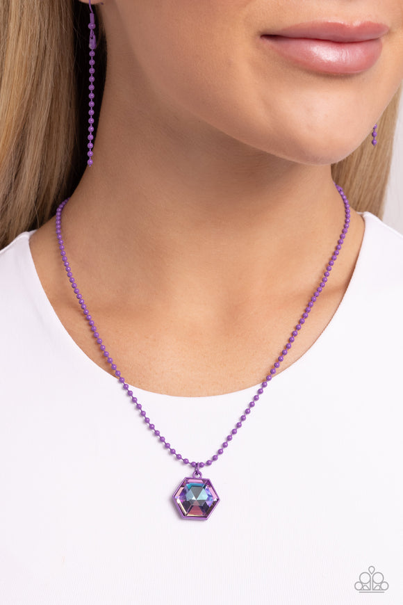 Sprinkle of Simplicity Purple ✧ Heart Necklace