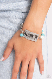 Bracelet Toggle,Motivation,Multi-Colored,Turquoise,White,Lovely Stones Multi ✧ Bracelet