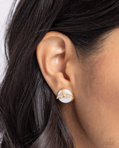 Earrings Post,Gold,White,Mermaidcore Gold ✧ Post Earrings