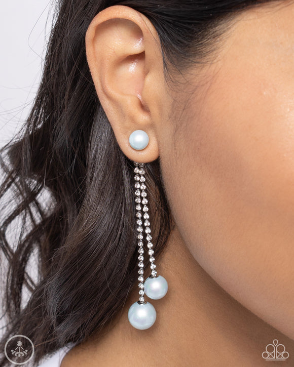 Give Us A PEARL! Blue ✧ Post Earrings