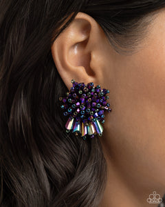 Earrings Post,Purple,UV Shimmer,Streamlined Sass Purple ✧ UV Shimmer Post Earrings