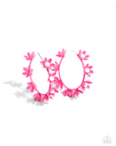 Flower Vine Pink ✧ Hoop Earrings