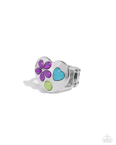Blue,Favorite,Green,Hearts,Multi-Colored,Purple,Ring Wide Back,Valentine's Day,Spirited Shapes Purple ✧ Heart Ring
