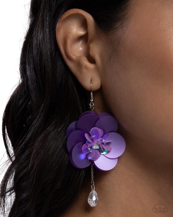 Oversized Opulence Purple ✧ Iridescent Earrings