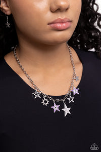 Necklace Short,Purple,Stars,Starstruck Sentiment Purple ✧ Star Necklace