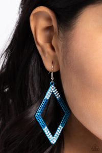 Blue,Earrings Fish Hook,Eloquently Edgy Blue ✧ Earrings