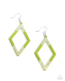 Eloquently Edgy Green ✧ Earrings