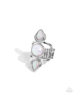 Opalescent,Ring Wide Back,White,Sultry Sheen White ✧ Opalescent Ring