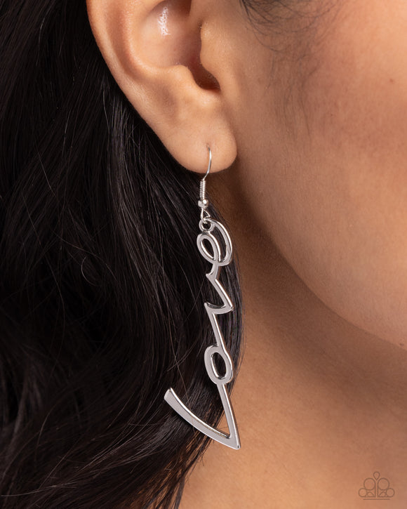 Light-Catching Letters Silver ✧ Love Earrings