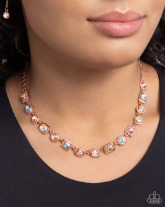 Copper,Iridescent,Multi-Colored,Necklace Short,Gallery Glam Copper ✧ Necklace