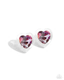 Heart-Pounding Haute Pink ✧ Heart UV Post Earrings