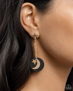 Black,Earrings Post,Favorite,Gold,Moon,Stars,Celestial Change Gold ✧ Moon & Star Post Earrings