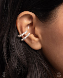 Earrings Ear Cuff,White,PEARLS Just Want to Have Fun White ✧ Cuff Earrings