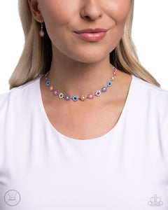 Multi-Colored,Necklace Choker,Necklace Short,Floral Falsetto Multi ✧ Choker Necklace