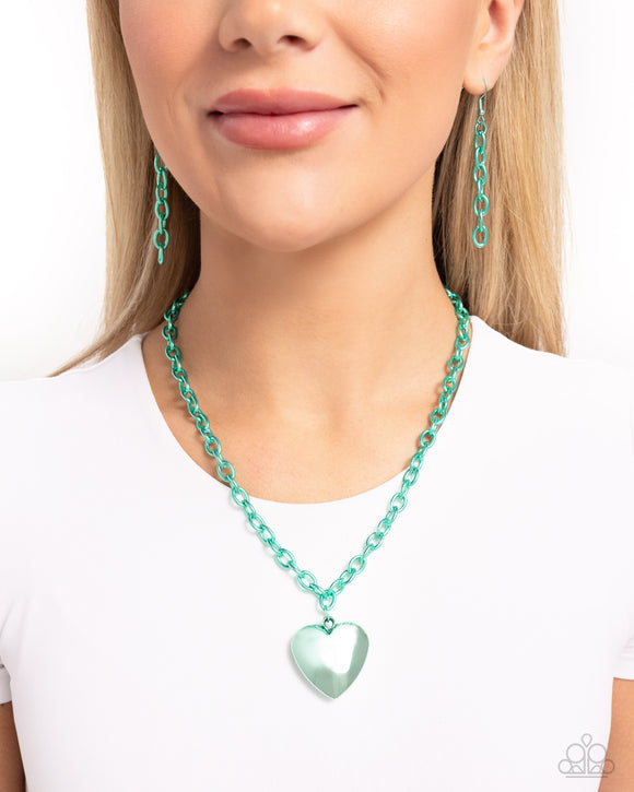 Loving Luxury Green ✧ Heart Necklace