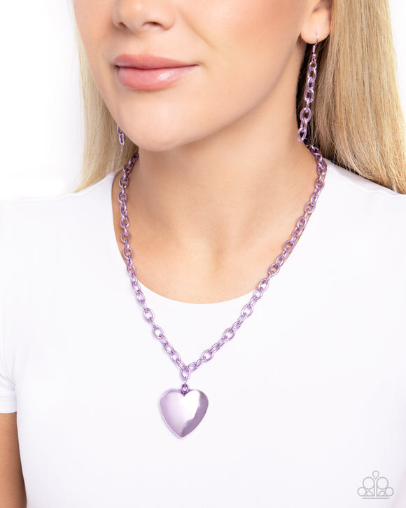 Loving Luxury Purple ✧ Heart Necklace