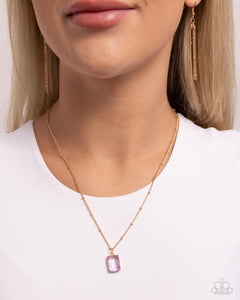 Gold,Necklace Short,Purple,Suave Simplicity Purple ✧ Necklace
