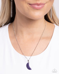 Favorite,Moon,Necklace Short,Purple,Lunar Lesson Purple ✧ Moon Necklace