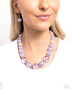 Iridescent,Necklace Short,Purple,Just Another PEARL Purple ✧ Iridescent Necklace