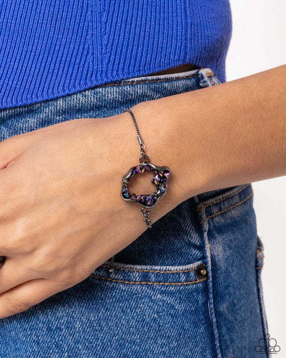 Geode Greeting Multi ✧ Oil Spill Sliding Bead Bracelet