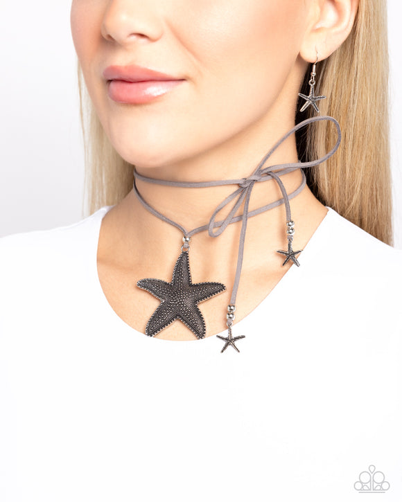 Starfish Sentiment Silver ✧ Suede Necklace