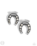 Harmonious Horseshoe White ✧ Clip-On Earrings