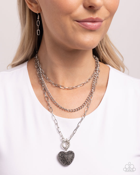 HEART Gallery Silver ✧ Hematite Necklace