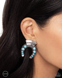 Harmonious Horseshoe Blue ✧ Clip-On Earrings