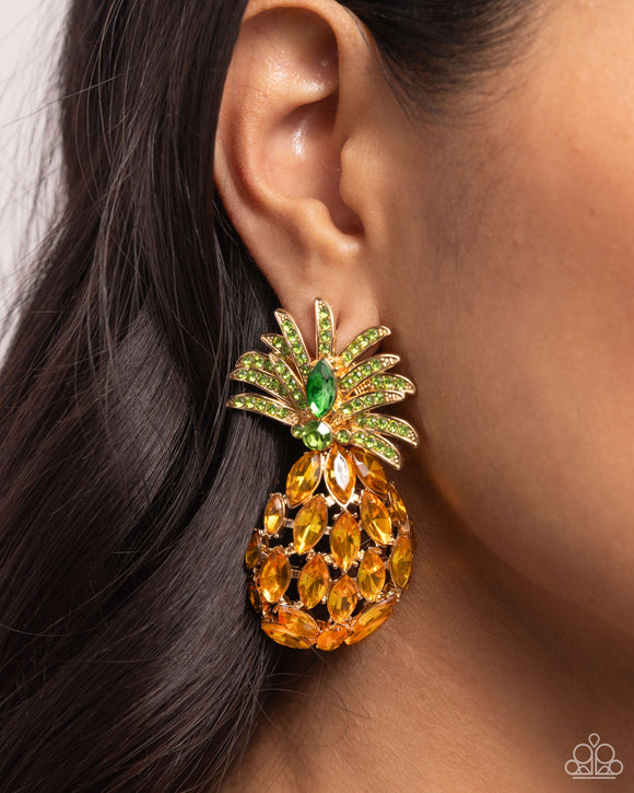 Pineapple Pizzazz Yellow ✧ Post Earrings